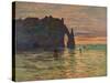 Coucher de Soleil a Etretat-Claude Monet-Stretched Canvas