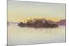 Coucher de soleil sur l'île de Philae-Edward Lear-Mounted Giclee Print