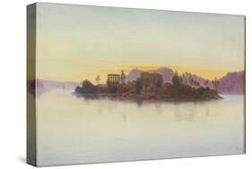 Coucher de soleil sur l'île de Philae-Edward Lear-Stretched Canvas