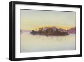 Coucher de soleil sur l'île de Philae-Edward Lear-Framed Giclee Print