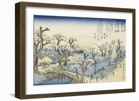 Coucher du soleil sur Koganei-Ando Hiroshige-Framed Giclee Print