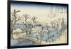 Coucher du soleil sur Koganei-Ando Hiroshige-Framed Giclee Print