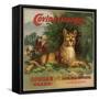 Cougar Brand - Covina, California - Citrus Crate Label-Lantern Press-Framed Stretched Canvas