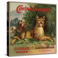 Cougar Brand - Covina, California - Citrus Crate Label-Lantern Press-Stretched Canvas