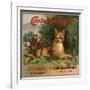 Cougar Brand - Covina, California - Citrus Crate Label-Lantern Press-Framed Art Print