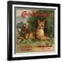 Cougar Brand - Covina, California - Citrus Crate Label-Lantern Press-Framed Art Print