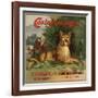 Cougar Brand - Covina, California - Citrus Crate Label-Lantern Press-Framed Art Print