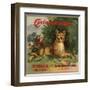 Cougar Brand - Covina, California - Citrus Crate Label-Lantern Press-Framed Art Print