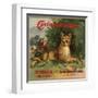 Cougar Brand - Covina, California - Citrus Crate Label-Lantern Press-Framed Art Print