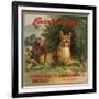 Cougar Brand - Covina, California - Citrus Crate Label-Lantern Press-Framed Art Print