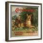 Cougar Brand - Covina, California - Citrus Crate Label-Lantern Press-Framed Art Print