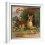 Cougar Brand - Covina, California - Citrus Crate Label-Lantern Press-Framed Art Print