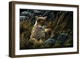 Cougar in the Grass-Wilhelm Goebel-Framed Giclee Print