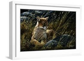 Cougar in the Grass-Wilhelm Goebel-Framed Giclee Print