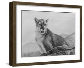 Cougar Study-Rusty Frentner-Framed Giclee Print