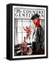 "Cough Keeps Him In," Country Gentleman Cover, February 14, 1925-William Meade Prince-Framed Stretched Canvas