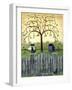 Couintry Cats under Willow Tree-Cheryl Bartley-Framed Giclee Print