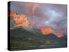 Coulds at Dawn, St. Mary Lake, Glacier National Park, Montana-James Hager-Stretched Canvas