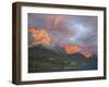 Coulds at Dawn, St. Mary Lake, Glacier National Park, Montana-James Hager-Framed Photographic Print