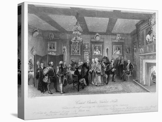 Council Chamber of Vintners' Hall, City of London, 1842-E Radclyffe-Stretched Canvas