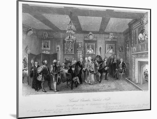 Council Chamber of Vintners' Hall, City of London, 1842-E Radclyffe-Mounted Giclee Print