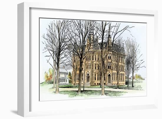 Council Hall at Oberlin College, 1890s-null-Framed Giclee Print
