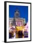 Council House and Christmas Market Stalls in the Market Square-Frank Fell-Framed Photographic Print