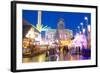 Council House and Christmas Market Stalls in the Market Square-Frank Fell-Framed Photographic Print