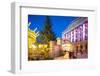 Council House and Christmas Market Stalls in the Market Square-Frank Fell-Framed Photographic Print