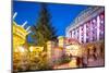 Council House and Christmas Market Stalls in the Market Square-Frank Fell-Mounted Photographic Print