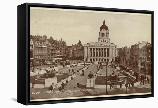 Council House and City Square, Nottingham-null-Framed Stretched Canvas