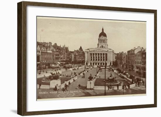 Council House and City Square, Nottingham-null-Framed Photographic Print