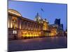 Council House and Victoria Square at Dusk, Birmingham, Midlands, England, United Kingdom, Europe-Charles Bowman-Mounted Photographic Print