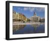 Council House Reflected in the Infinity Pool, Old Market Square in City Centre, Nottingham, England-Neale Clarke-Framed Photographic Print