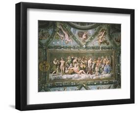 Council of Gods, Detail from Fresco Cycle Stories of Cupid and Psyche, 1518-Raffaello Sanzio-Framed Giclee Print