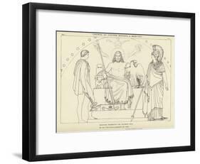 Council of Jupiter, Minerva and Mercury-John Flaxman-Framed Giclee Print