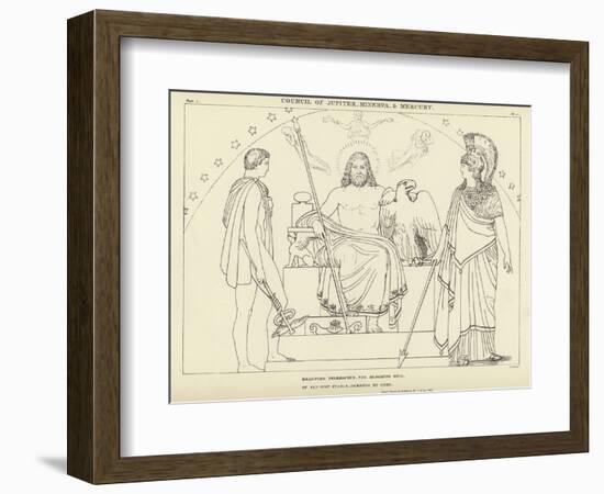 Council of Jupiter, Minerva and Mercury-John Flaxman-Framed Giclee Print