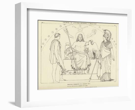 Council of Jupiter, Minerva and Mercury-John Flaxman-Framed Giclee Print