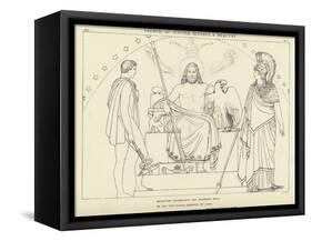 Council of Jupiter, Minerva and Mercury-John Flaxman-Framed Stretched Canvas