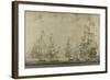 Council of War Aboard the Seven Provinces-Willem van de Velde-Framed Art Print