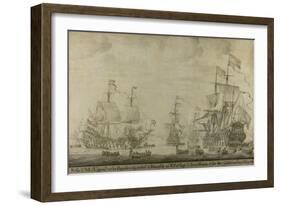 Council of War Aboard the Seven Provinces-Willem van de Velde-Framed Art Print