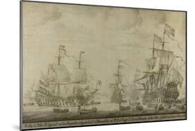 Council of War Aboard the Seven Provinces-Willem van de Velde-Mounted Art Print