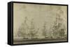 Council of War Aboard the Seven Provinces-Willem van de Velde-Framed Stretched Canvas