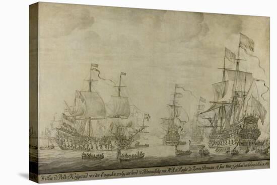 Council of War Aboard the Seven Provinces-Willem van de Velde-Stretched Canvas