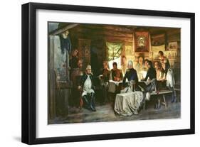 Council of War in Fili in 1812, 1882-Aleksei Danilovich Kivshenko-Framed Giclee Print