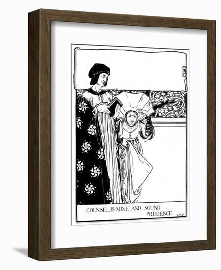 Counsel Is Mine and Sound Prudence, 1898-Eleanor Fortescue-Brickdale-Framed Giclee Print