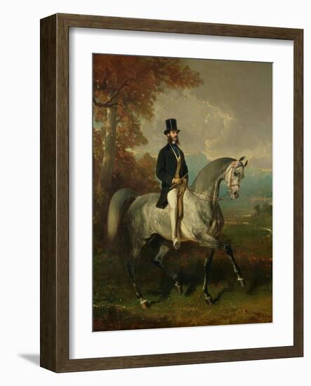 Count Alfred de Montgomery 1850-60-Alfred De Dreux-Framed Giclee Print