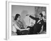 Count and Countess Emanuele Borromeo D'Adda, Relaxing in their Home in Rome-Carl Mydans-Framed Photographic Print