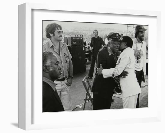 Count Basie and Illinois Jacquet Meet Up on Stage at the Capital Radio Jazz Festival, London, 1979-Denis Williams-Framed Photographic Print