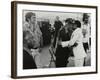 Count Basie and Illinois Jacquet Meet Up on Stage at the Capital Radio Jazz Festival, London, 1979-Denis Williams-Framed Photographic Print